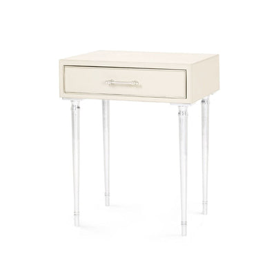 DOLLY 1-DRAWER SIDE TABLE, IVORY