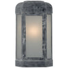 Dublin Small Faceted Sconce in Weathered Zinc with Frosted Glass - Salisbury & Manus