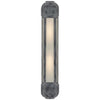 Dublin Tall Faceted Sconce in Weathered Zinc with Frosted Glass - Salisbury & Manus