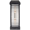 Dunmore Curved Glass Louver Sconce in Bronze with Clear Ribbed Glass - Salisbury & Manus