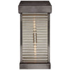 Dunmore Large Curved Glass Louver Sconce in Bronze with Clear Glass - Salisbury & Manus