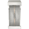 Dunmore Large Curved Glass Louver Sconce in Polished Nickel with Clear Glass - Salisbury & Manus
