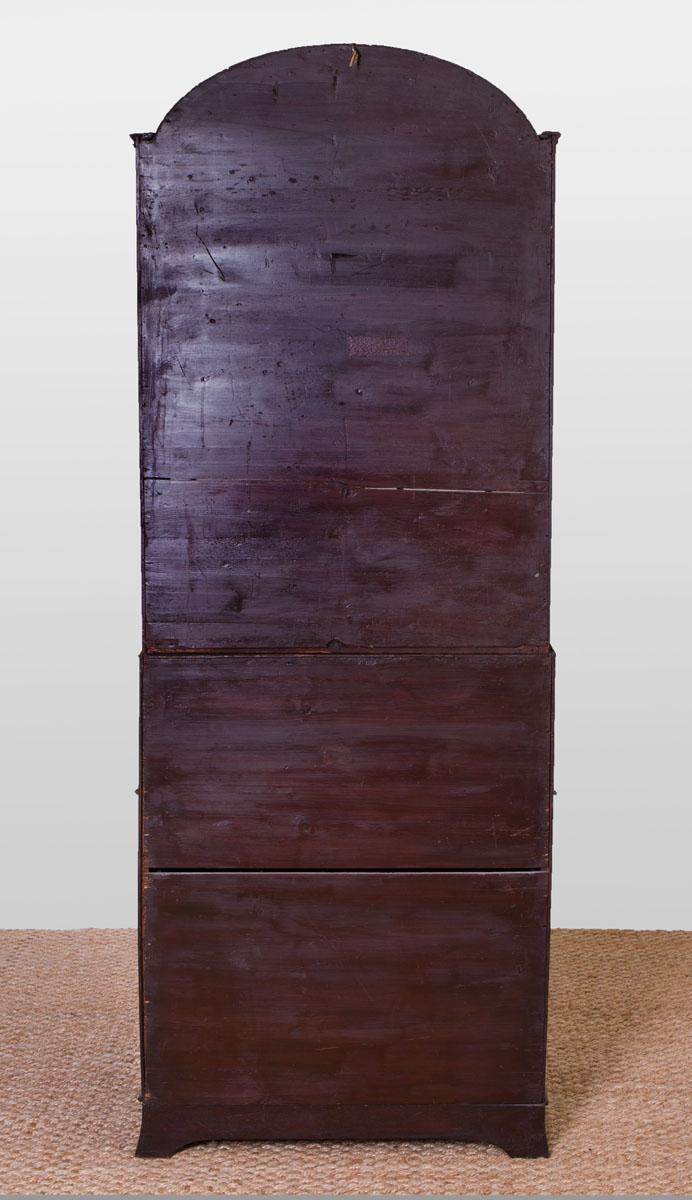 Early 19th Century George III Inlaid Mahogany Roll-Top Secretary Bookcase - Salisbury & Manus