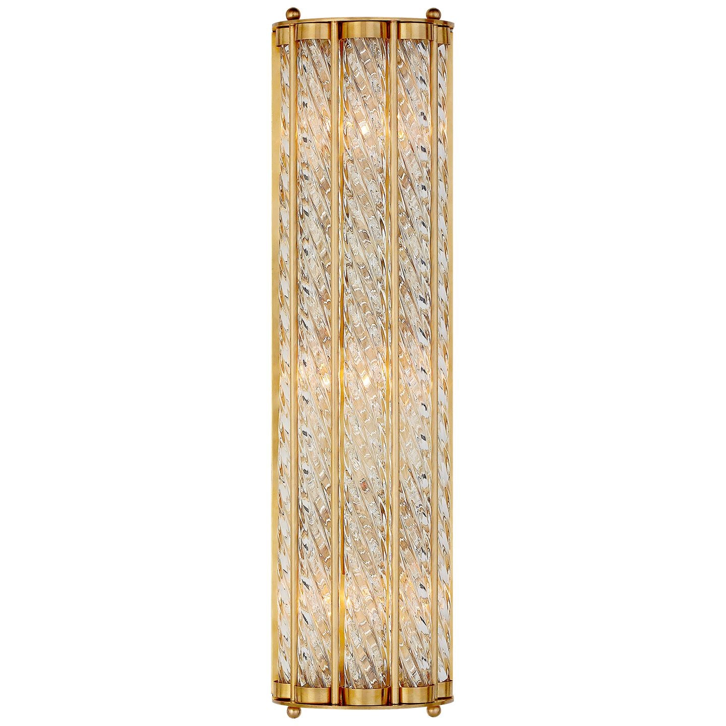Eaton Linear Sconce in Hand-Rubbed Antique Brass - Salisbury & Manus