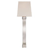 Edgar Large Sconce in Polished Nickel and Crystal with Silk Shade - Salisbury & Manus