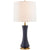 Elena Large Table Lamp in Denim with Linen Shade - Salisbury & Manus