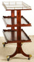 English Regency Style Tri-Level Serving Table w Gallery Top. - Salisbury & Manus