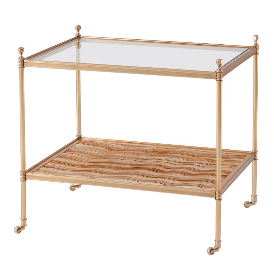 Evie Two Tiered Brass Side Table