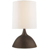 Fanette Large Table Lamp in Chalk Burnt Gold with Linen Shade - Salisbury & Manus