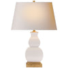 Fang Gourd Table Lamp in Ivory Crackle with Natural Paper Shade - Salisbury & Manus