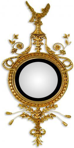 Federal style convex mirror - Salisbury &amp; Manus