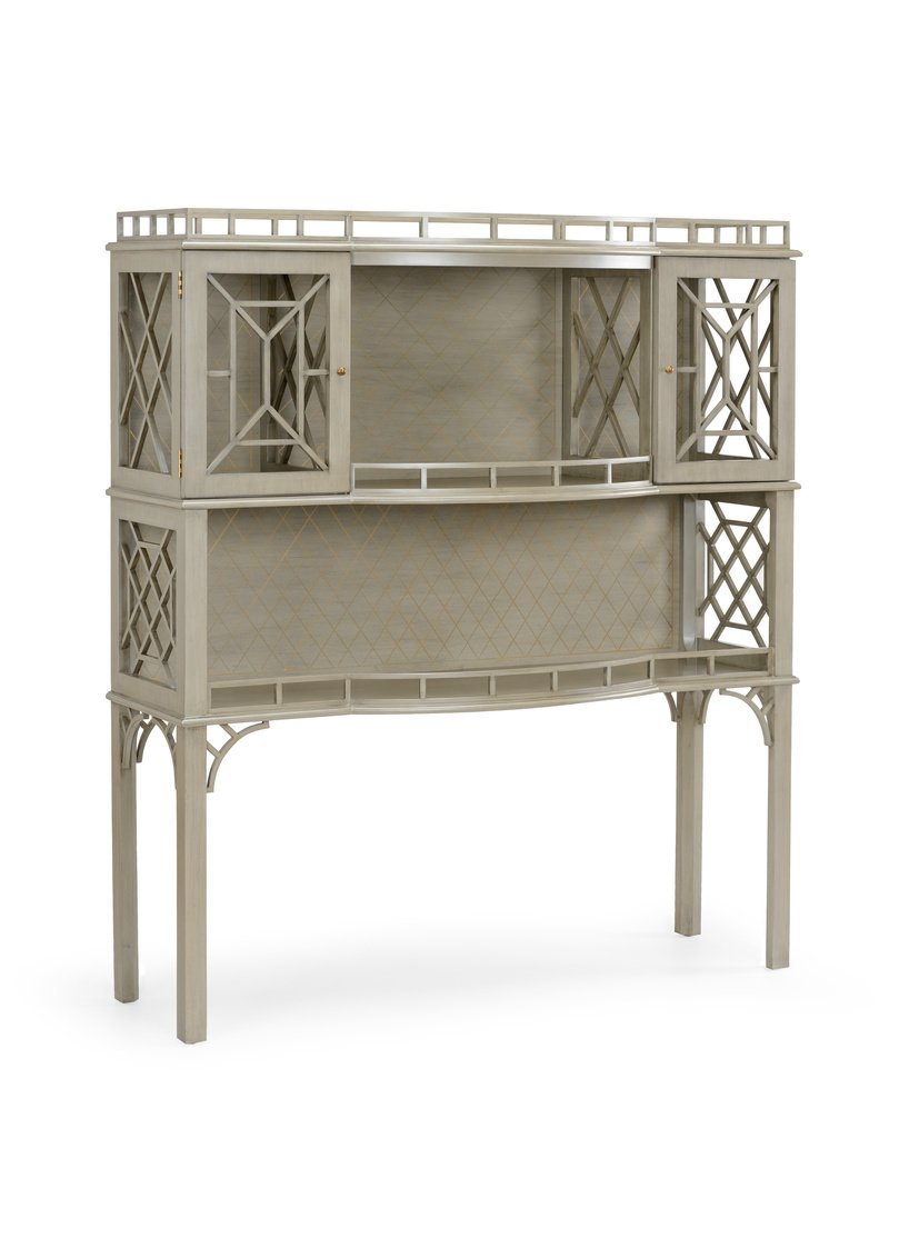 Fretted Cabinet - Gray 382827 - Salisbury & Manus