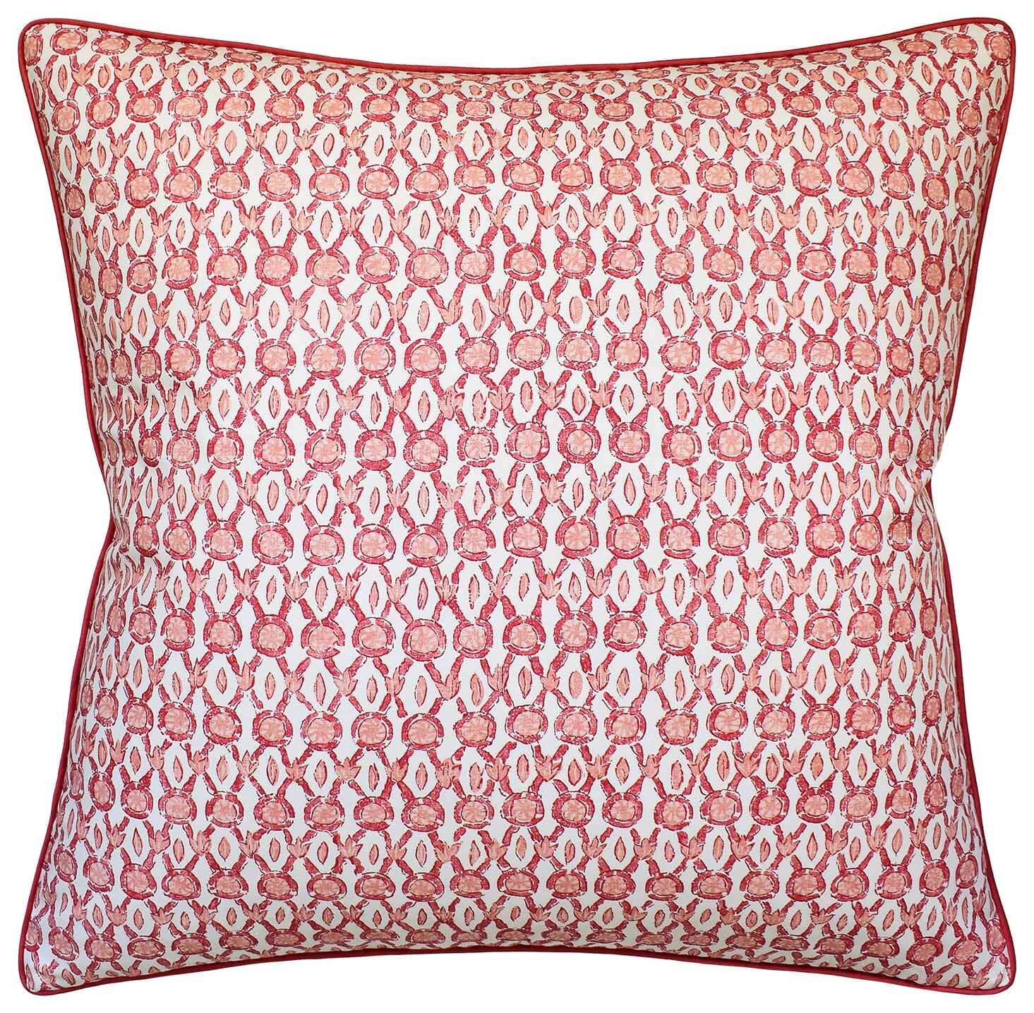 Galon Print Pillow (Coral)