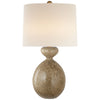 Gannet Table Lamp in Marbleized Sienna with Linen Shade - Salisbury & Manus