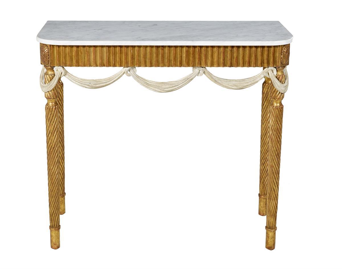 Giltwood and Marble-Top Side Table - Salisbury & Manus