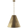 GOODMAN LARGE- HAND-RUBBED ANTIQUE BRASS W/ HAND-RUBBED ANTIQUE BRASS SHADE - Salisbury & Manus