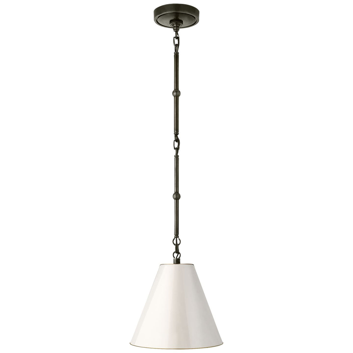 GOODMAN PETITE- BRONZE W/ ANTIQUE WHITE SHADE - Salisbury &amp; Manus