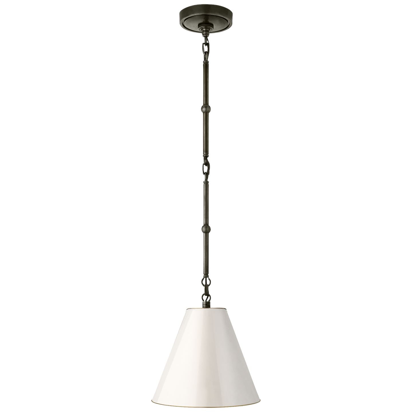 GOODMAN PETITE- BRONZE W/ ANTIQUE WHITE SHADE - Salisbury & Manus