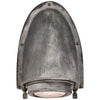 Grant Small Sconce in Weathered Zinc with Industrial Prismatic Glass - Salisbury & Manus