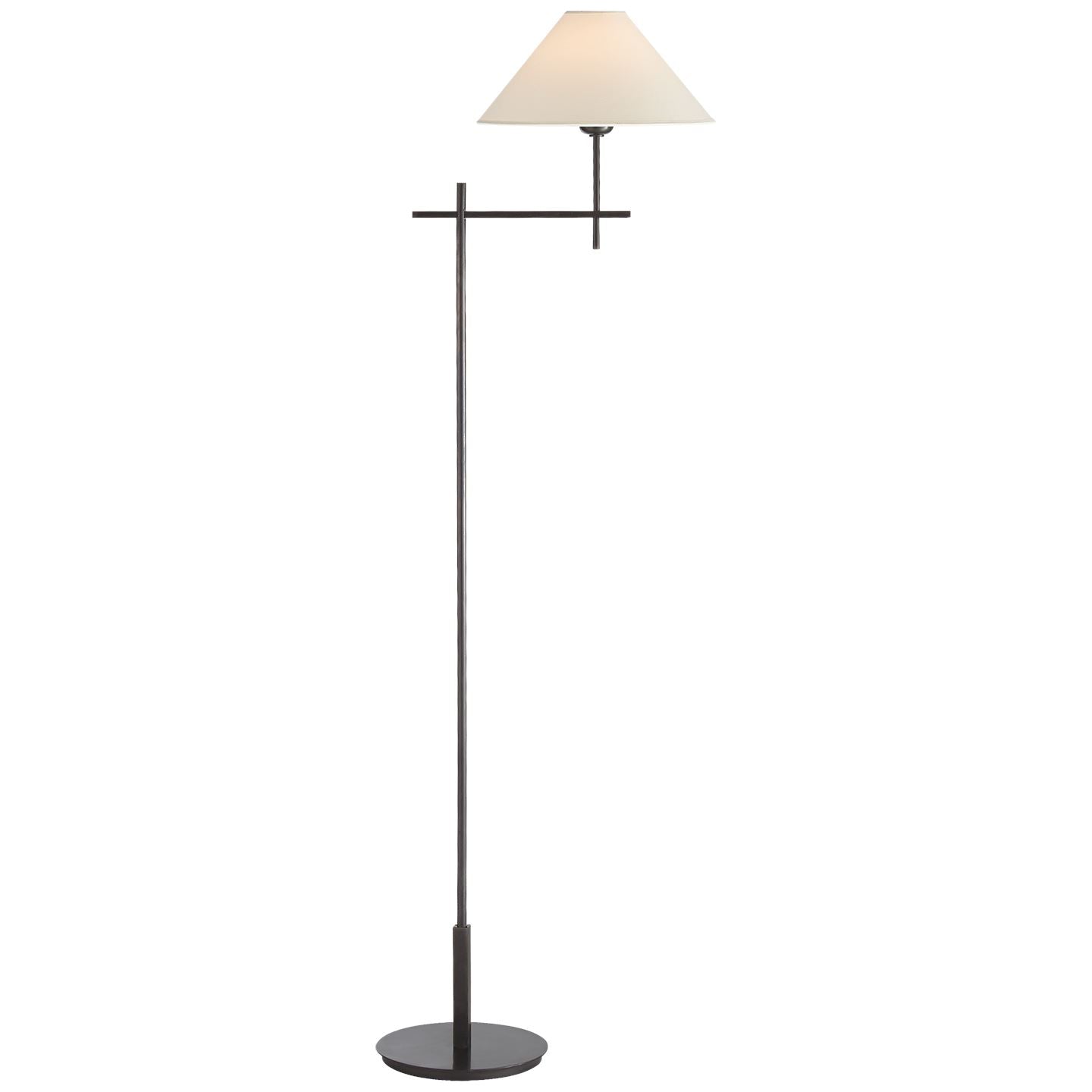 Hackney Bridge Arm Floor Lamp in Bronze with Natural Paper Shade - Salisbury & Manus