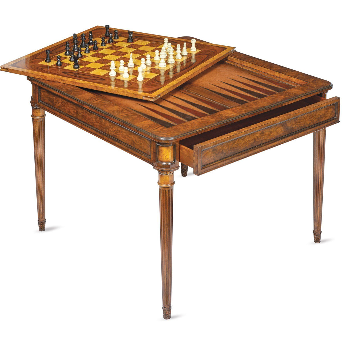 Hallingbury Walnut Games Table - Salisbury & Manus