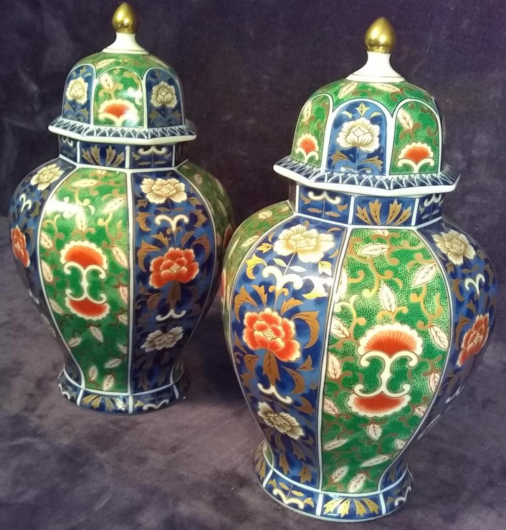 Hand Painted Porcelain Ginger Jars - Salisbury &amp; Manus