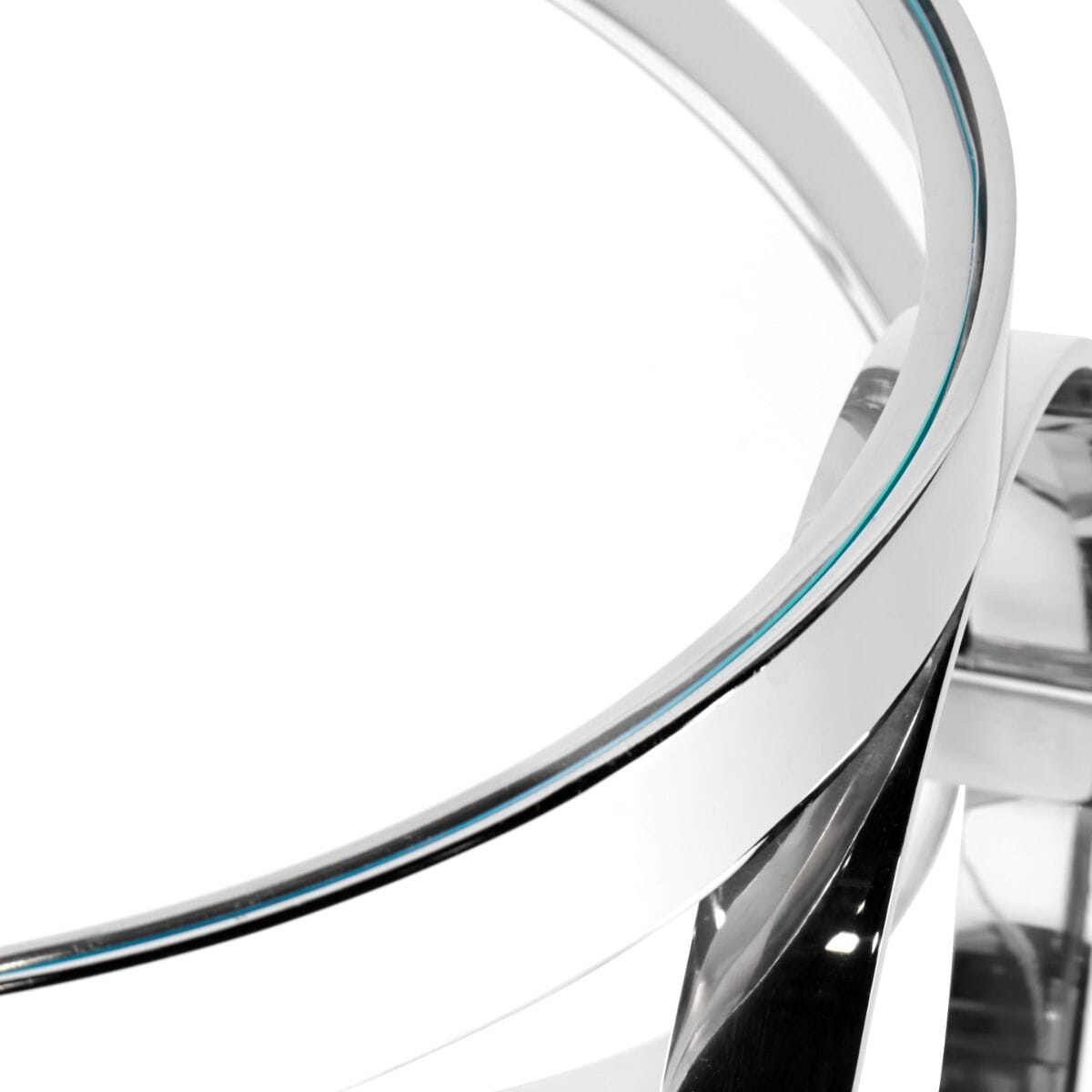 HAWKING SIDE TABLE, POLISHED NICKEL