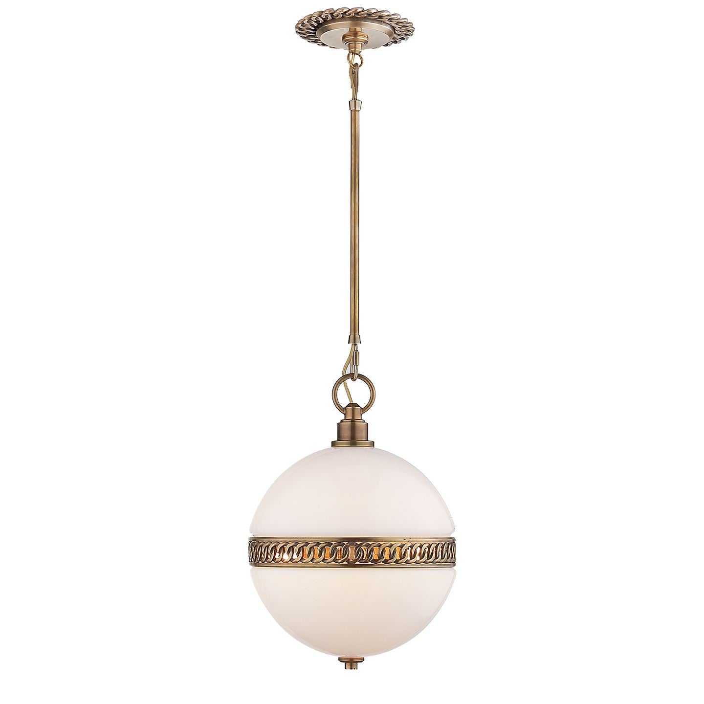 HENDRICKS SMALL GLOBE- NATURAL BRASS - Salisbury & Manus