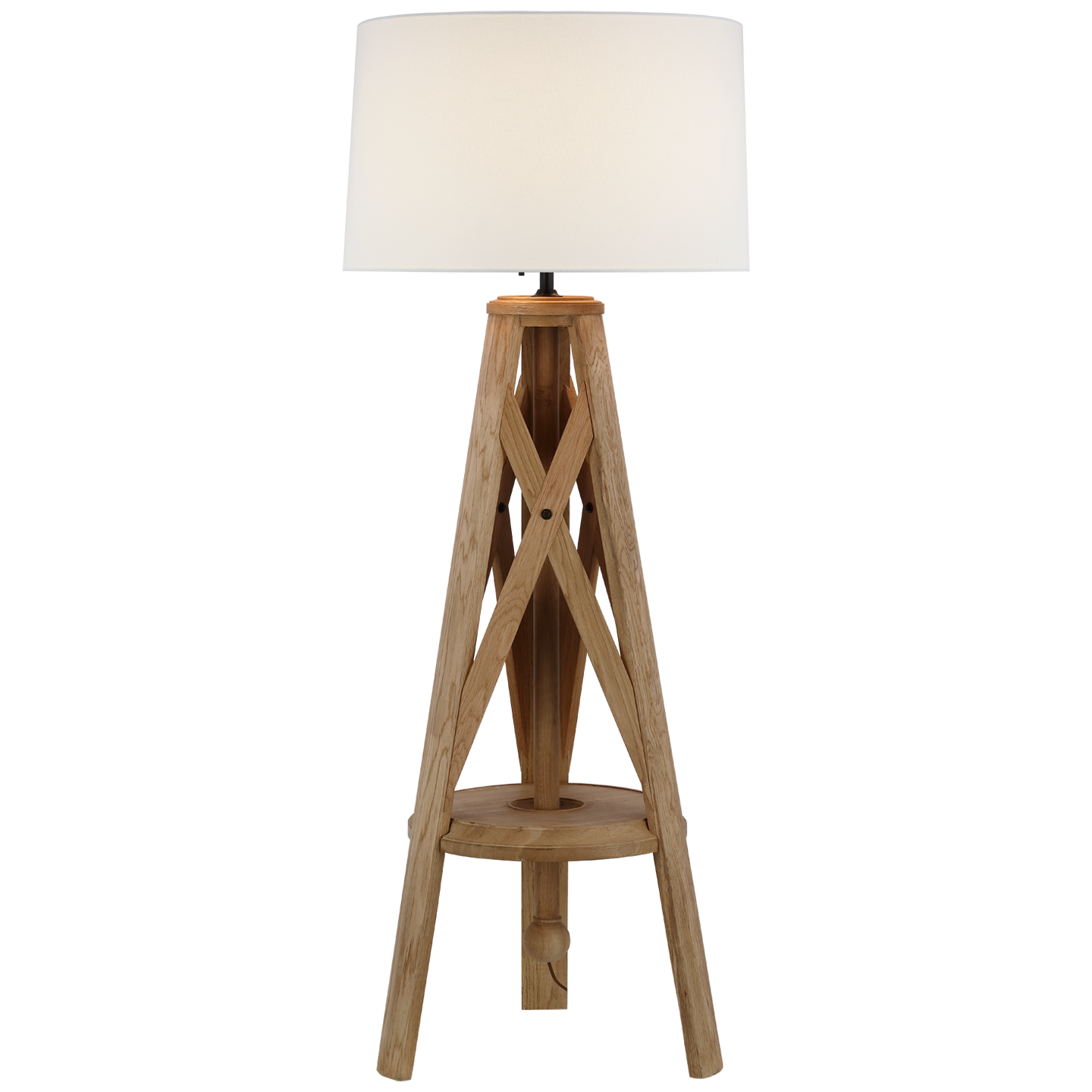 Holloway XL Tripod Floor Lamp in Natural Oak