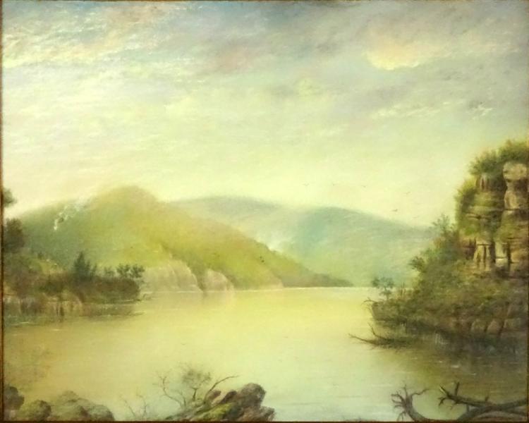 Hudson River School Pastel in Gilt Frame - Salisbury & Manus