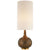 Hunlen Table Lamp in Chalk Burnt Gold with Linen Shade - Salisbury & Manus