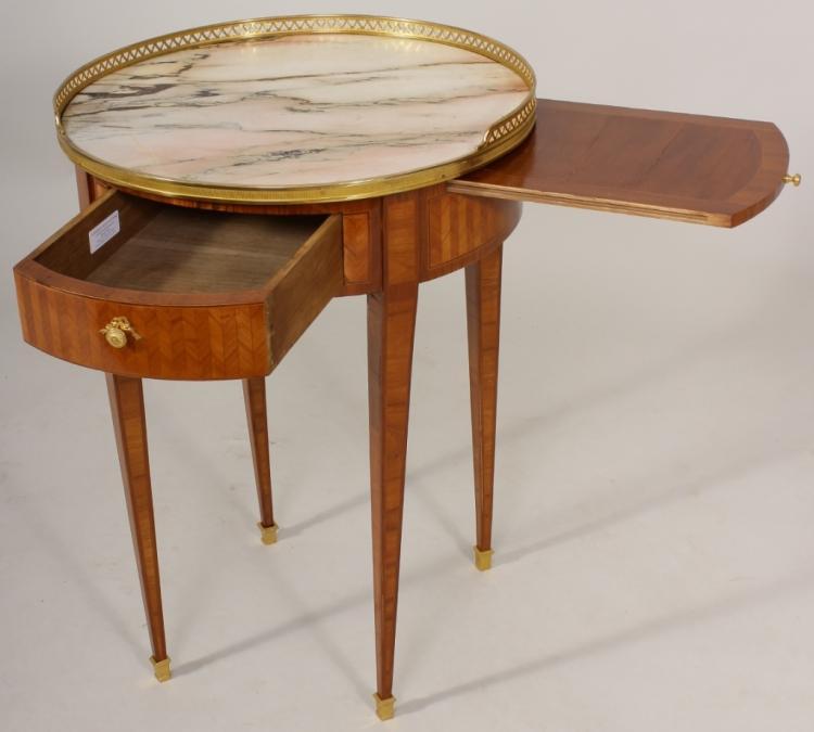 Inlaid and Gilt Bronze Table, With Marble Top - Salisbury & Manus