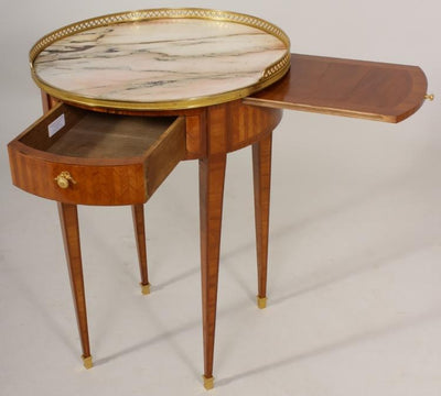 Inlaid and Gilt Bronze Table, With Marble Top - Salisbury & Manus