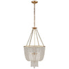 Jacqueline Chandelier in Hand-Rubbed Antique Brass with Clear Glass - Salisbury & Manus