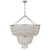Jacqueline Two-Tier Chandelier in Burnished Silver Leaf with Clear Glass - Salisbury & Manus