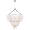Jacqueline Two-Tier Chandelier in Burnished Silver Leaf with White Acrylic - Salisbury & Manus