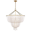 Jacqueline Two-Tier Chandelier in Hand-Rubbed Antique Brass with White Acrylic - Salisbury & Manus