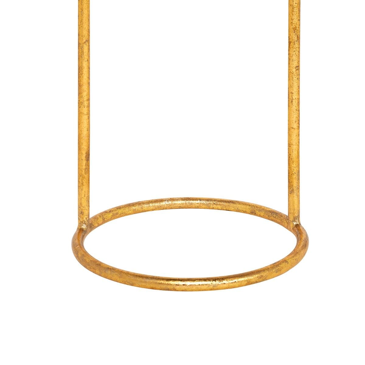 JAYSON SIDE TABLE, NATURAL AND GOLD LEAF
