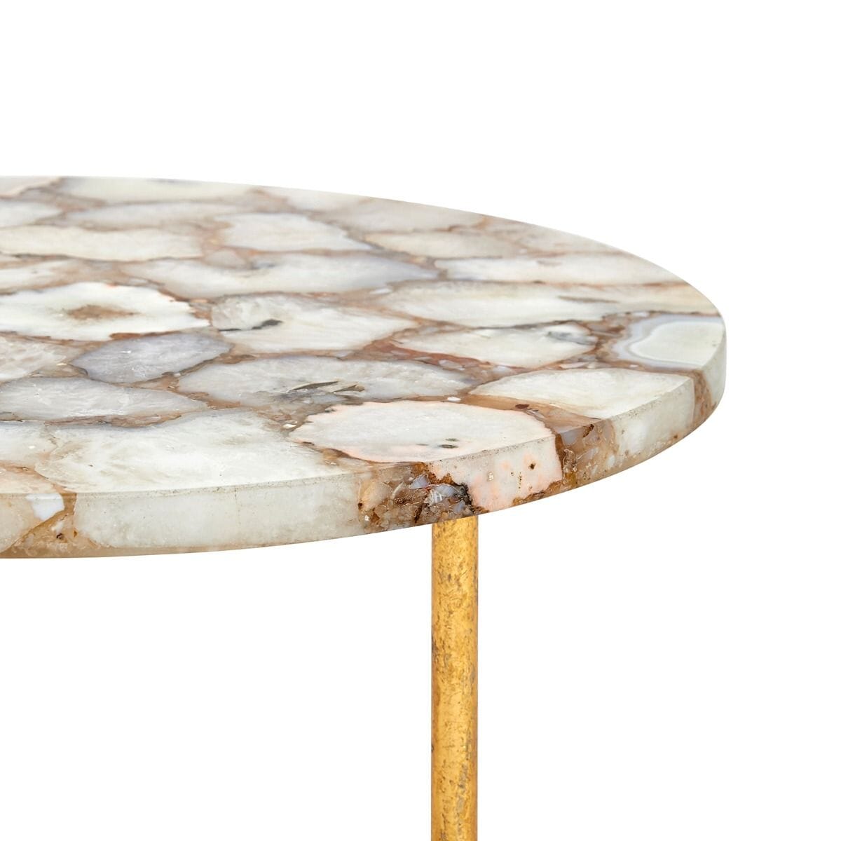 JAYSON SIDE TABLE, NATURAL AND GOLD LEAF