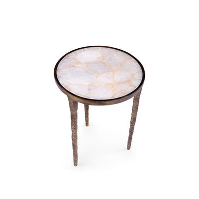 JEAN SIDE TABLE, ANTIQUE BRASS