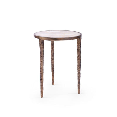 JEAN SIDE TABLE, ANTIQUE BRASS