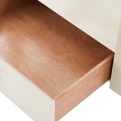 JEREMIAH 1-DRAWER SIDE TABLE, BLANCHED OAK