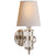 Jonathan Sconce in Crystal with Natural Paper Shade - Salisbury & Manus