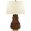 Kang Jug Large Table Lamp in Autumn Copper and Burnt Gold Accent with Natural Percale Shade - Salisbury & Manus