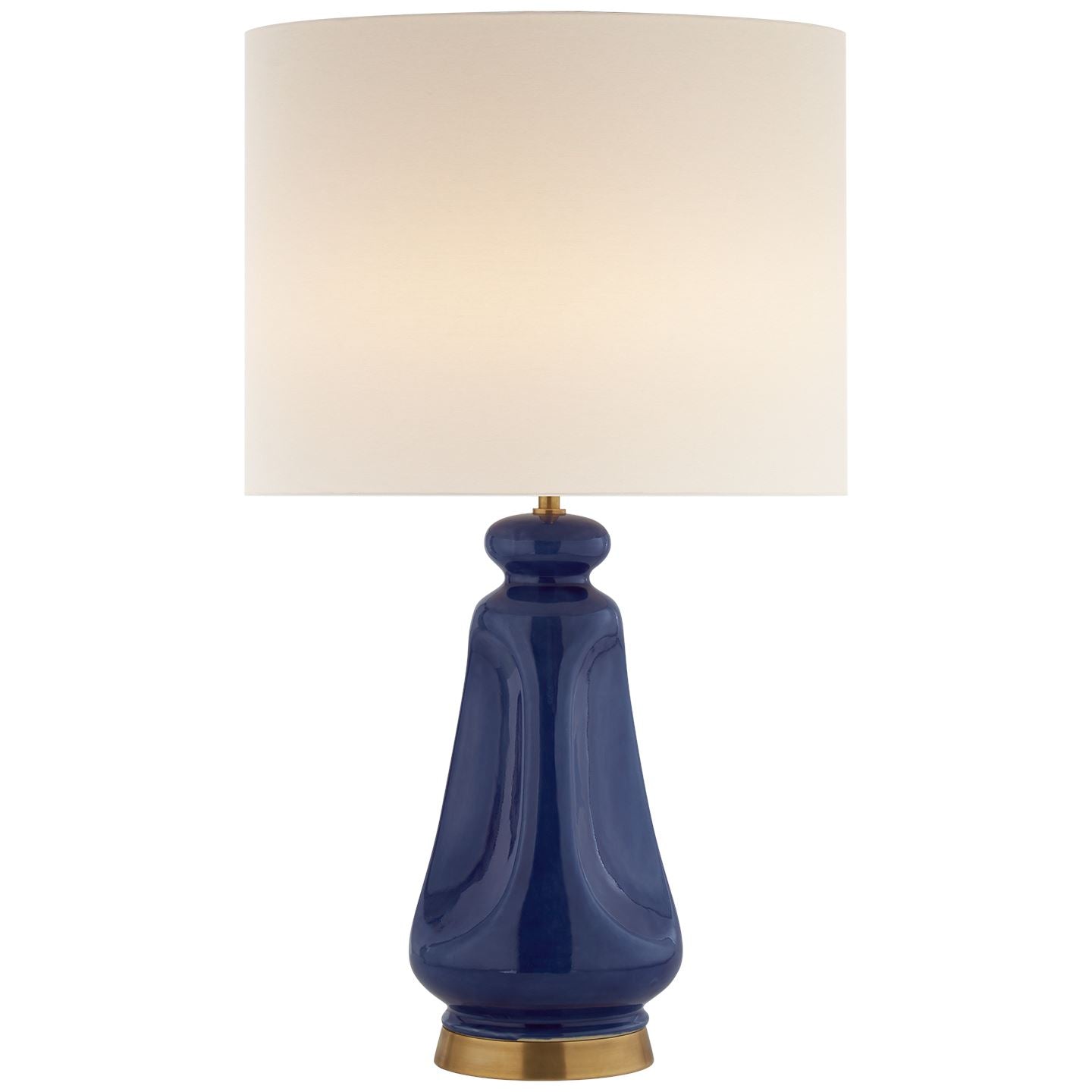 Kapila Table Lamp in Blue Celadon with Linen Shade - Salisbury & Manus