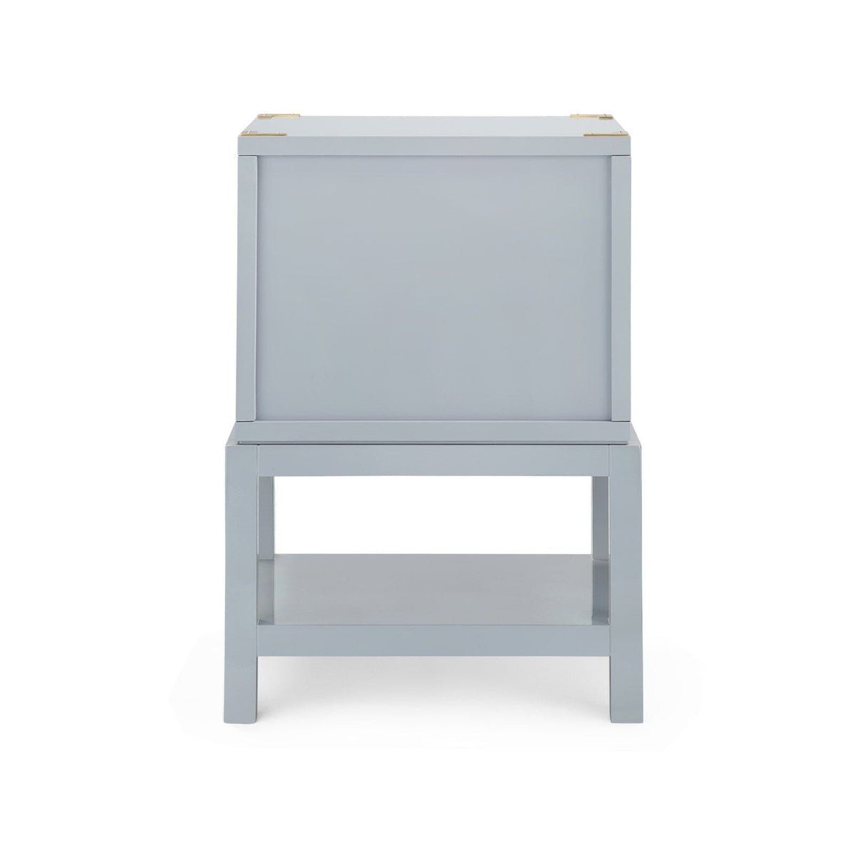 KIMONO 2-DRAWER SIDE TABLE, GLOSS STONE GRAY