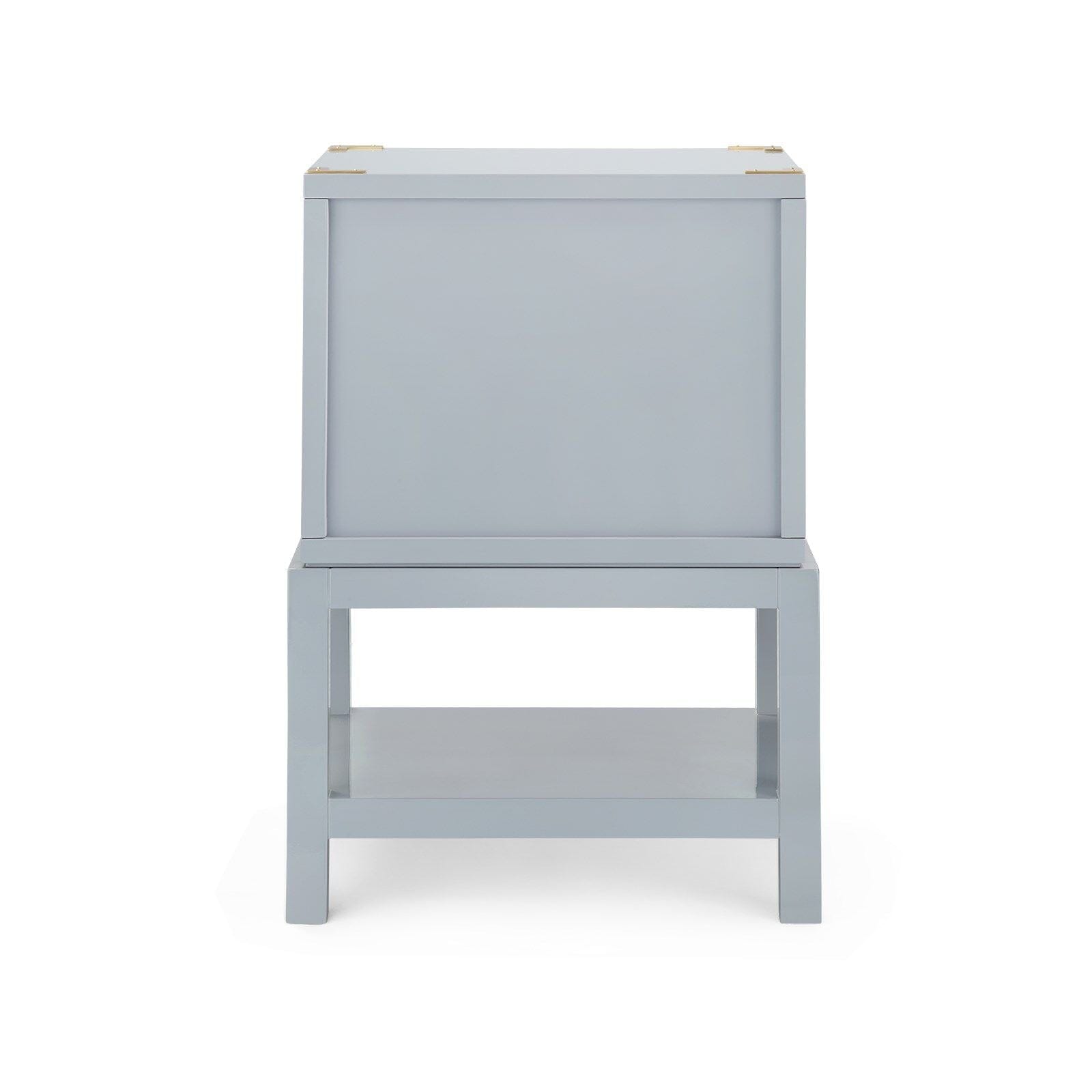 KIMONO 2-DRAWER SIDE TABLE, GLOSS STONE GRAY