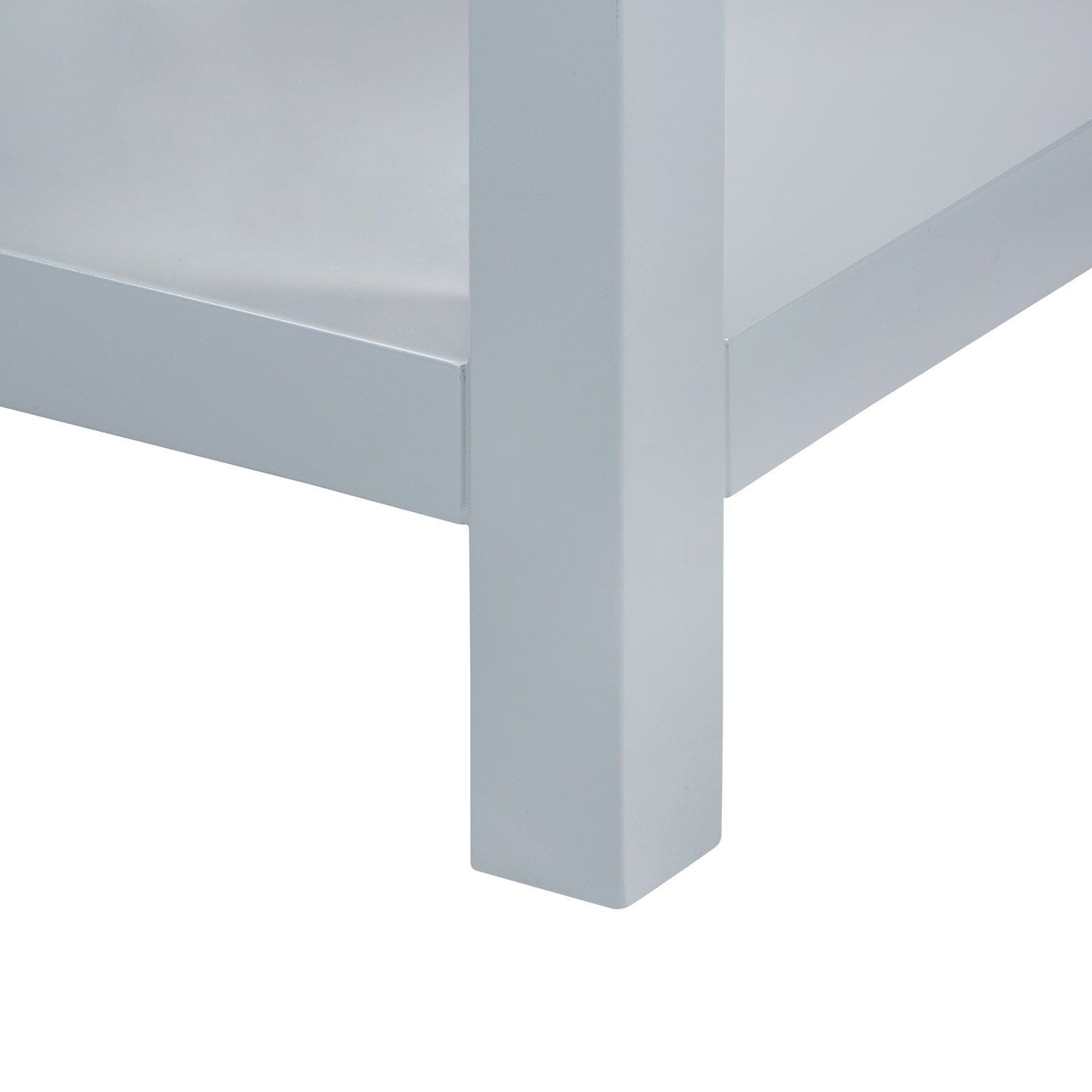 KIMONO 2-DRAWER SIDE TABLE, GLOSS STONE GRAY
