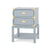KIMONO 2-DRAWER SIDE TABLE, GLOSS STONE GRAY