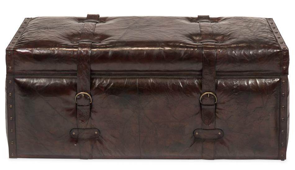 Laramie Leather Trunk Bench - Salisbury & Manus